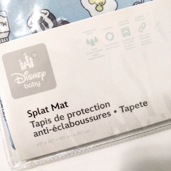 NWT Disney Baby Splat Mat Mickey Minnie Mouse Print 42" Waterproof Bumkins Play - Picture 2 of 5